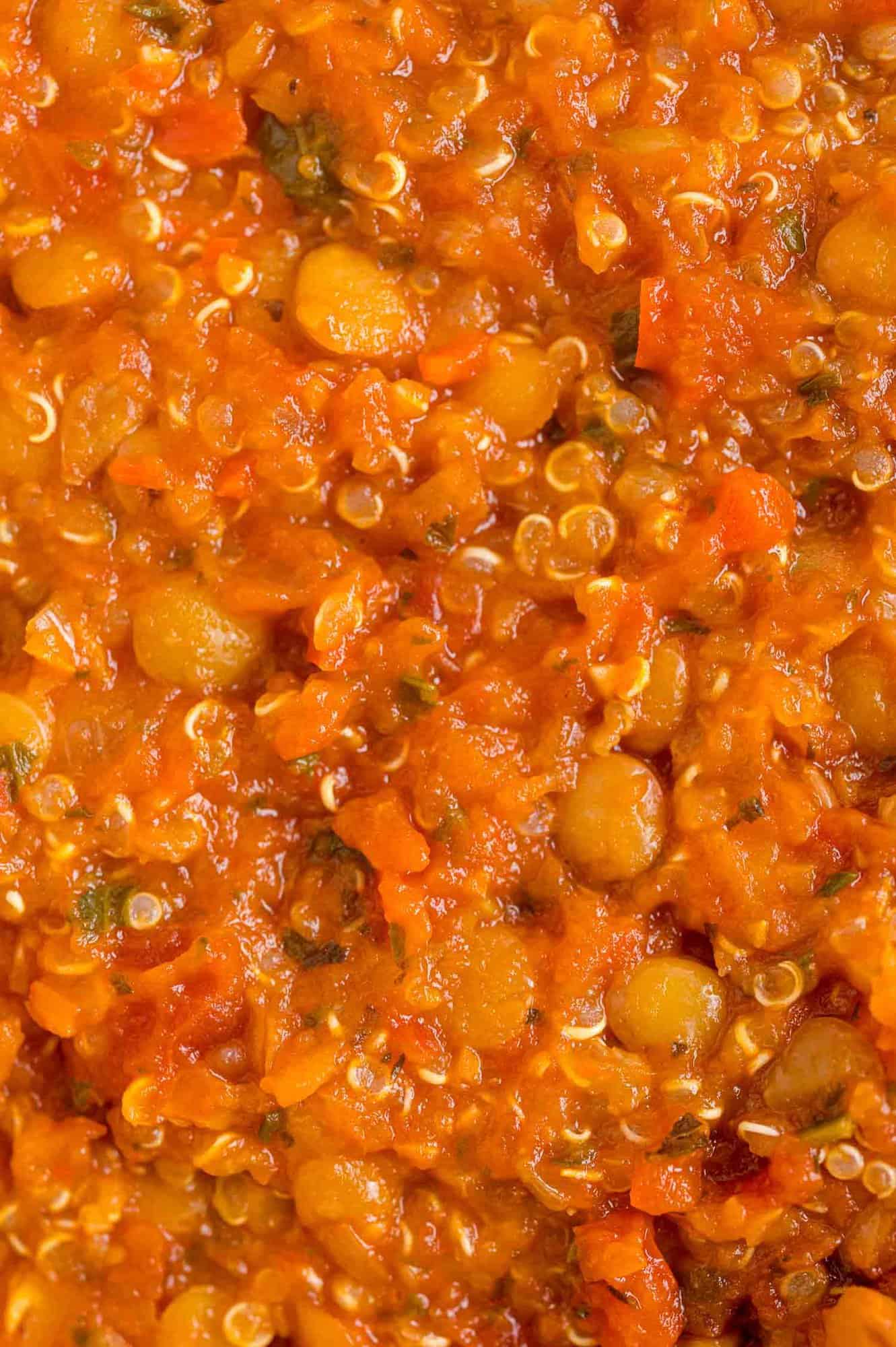 Close up of vegan bolognese.