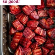 Beets, text overlay reads "air fryer beets - so good."