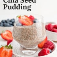 Pudding, text overlay reads "the best chia seed pudding."