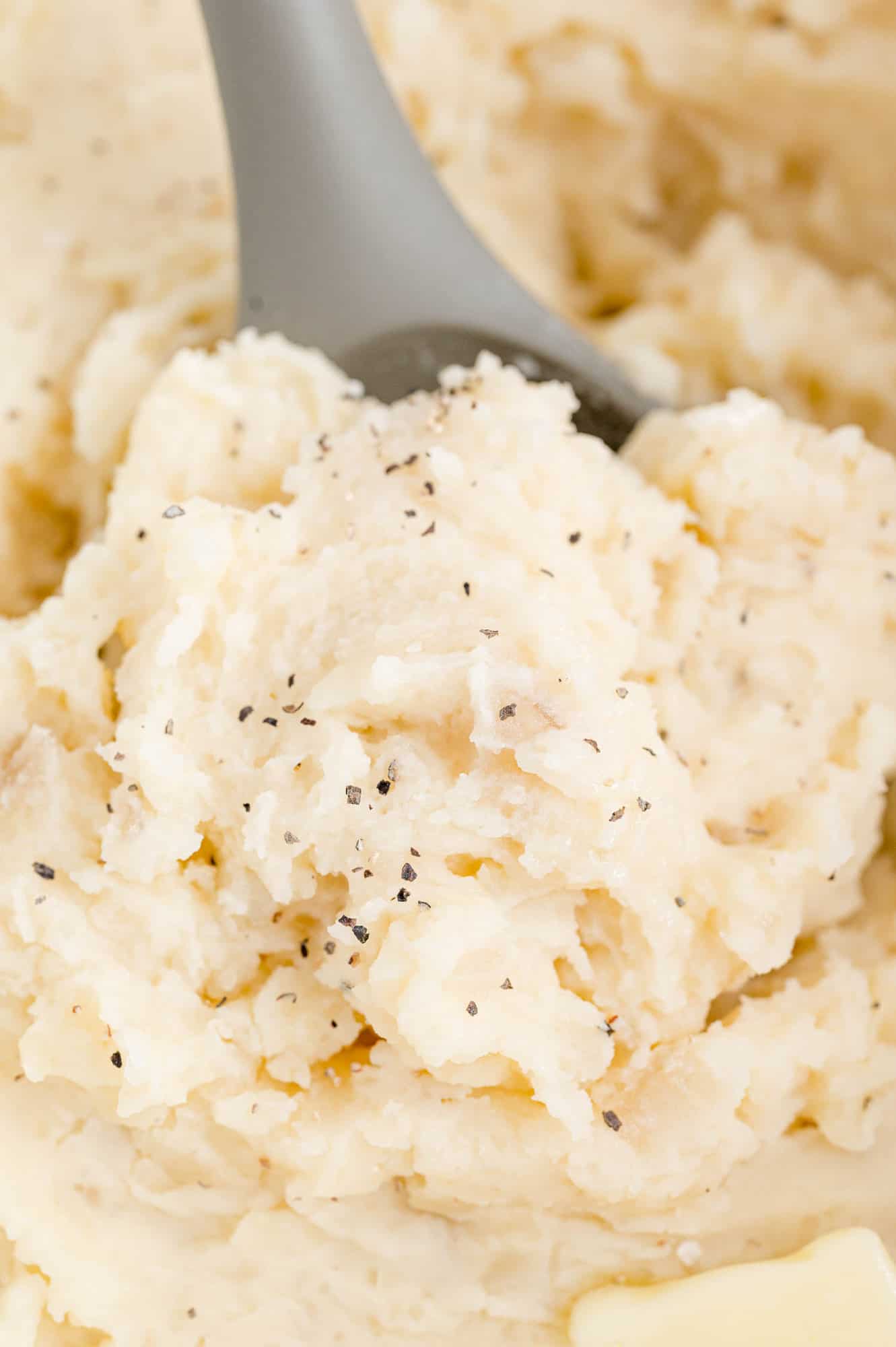 Mashed potatoes in slow cooker.