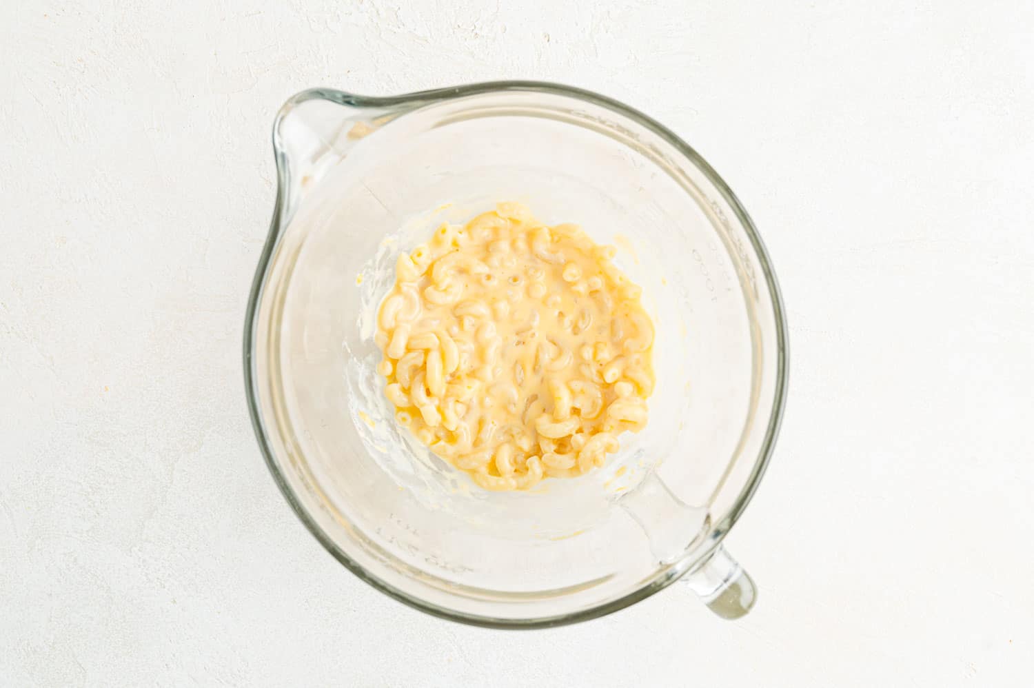 Macaroni and cheese before sitting.