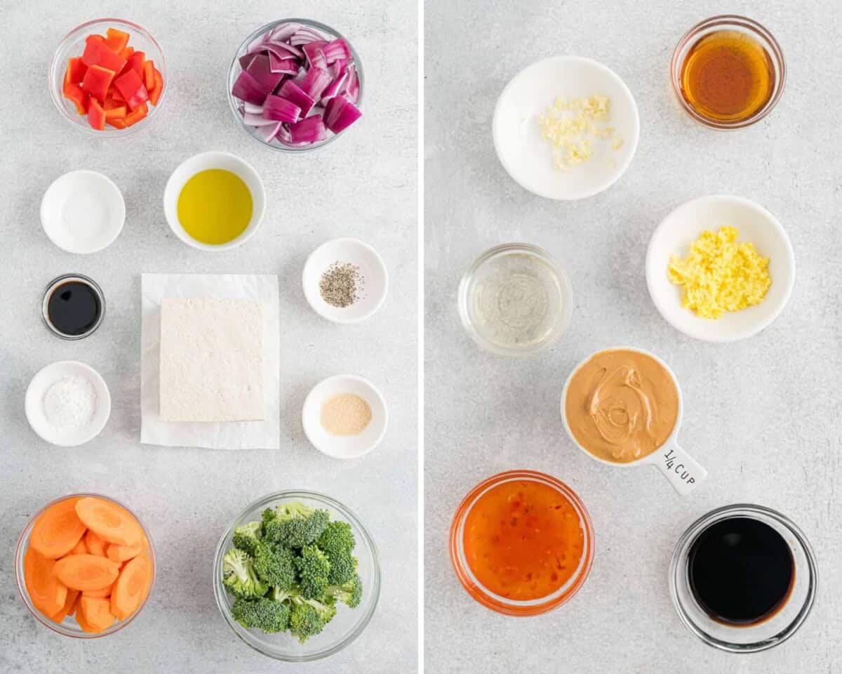 Tofu Sheet Pan Dinner with Peanut Sauce Recipe - Rachel Cooks®