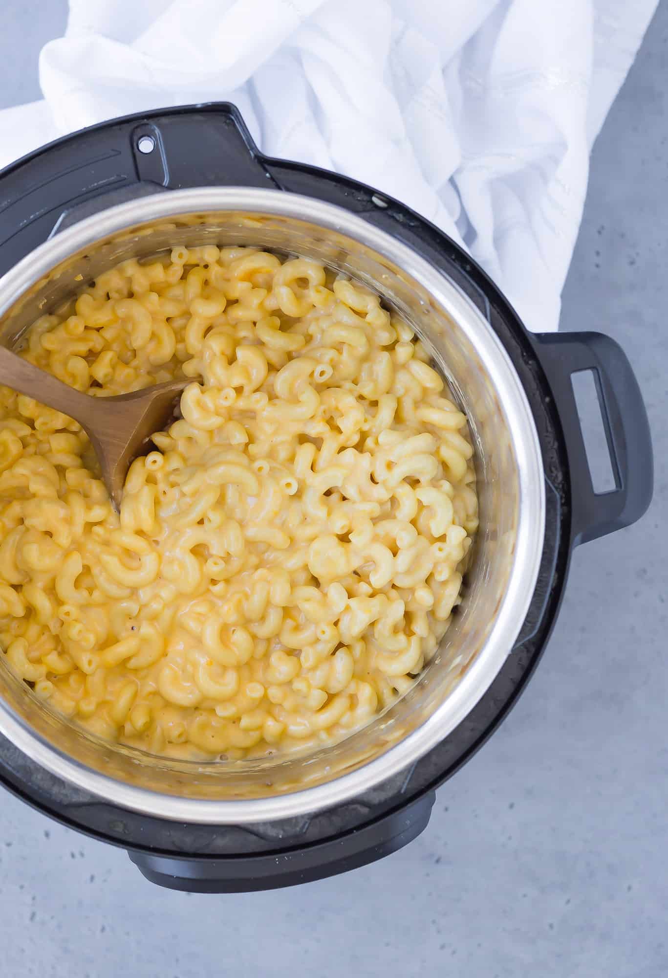 Macaroni and cheese in an Instant Pot.