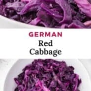 Cabbage, text overlay reads "german red cabbage."