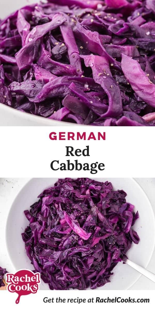Cabbage, text overlay reads "german red cabbage."