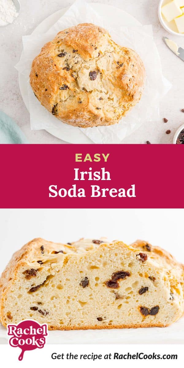 Bread, text reads "easy irish soda bread."