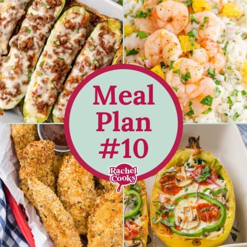 Four images, text reads "meal plan #10."