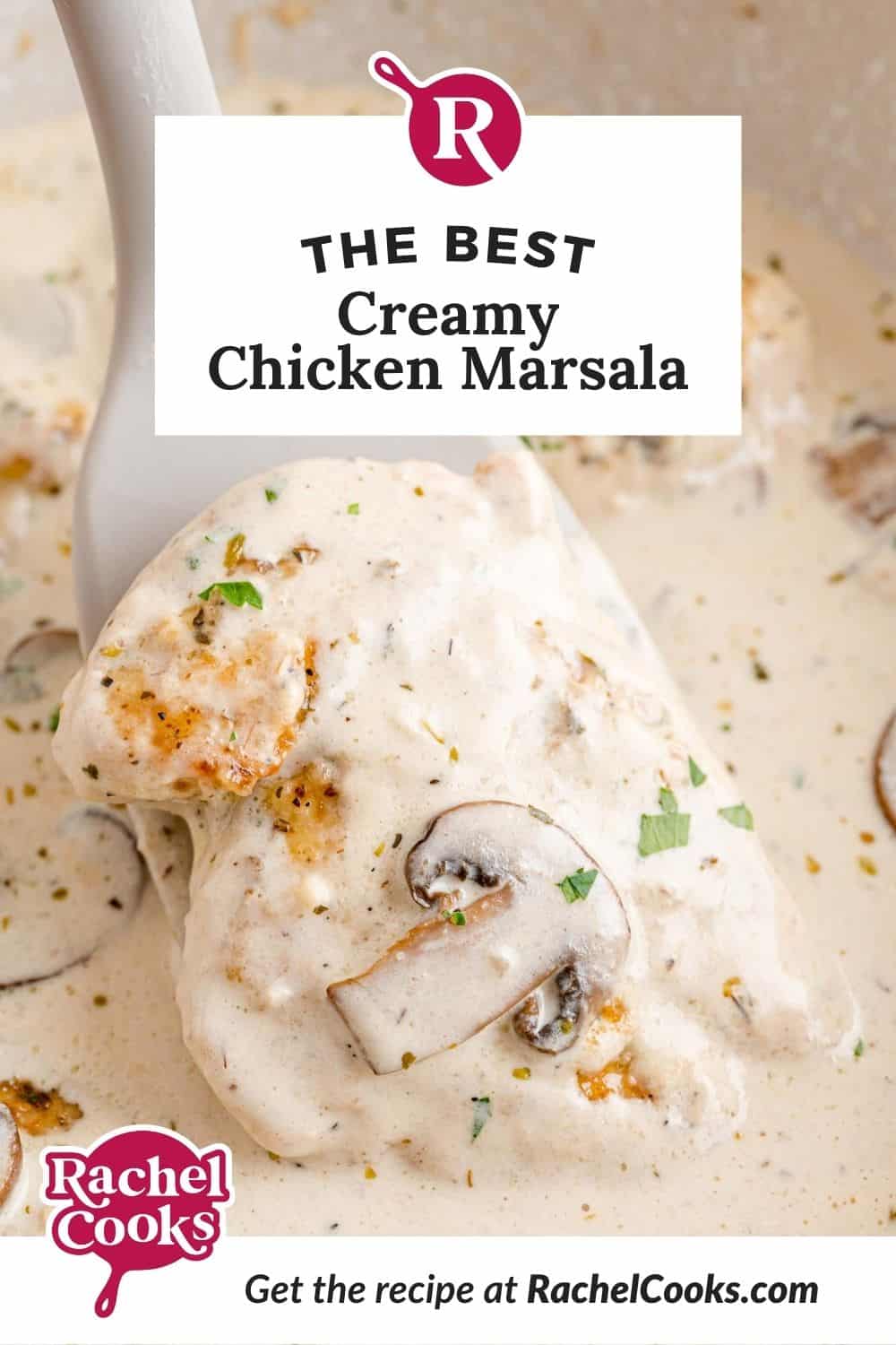 Creamy chicken marsala pinterest image.
