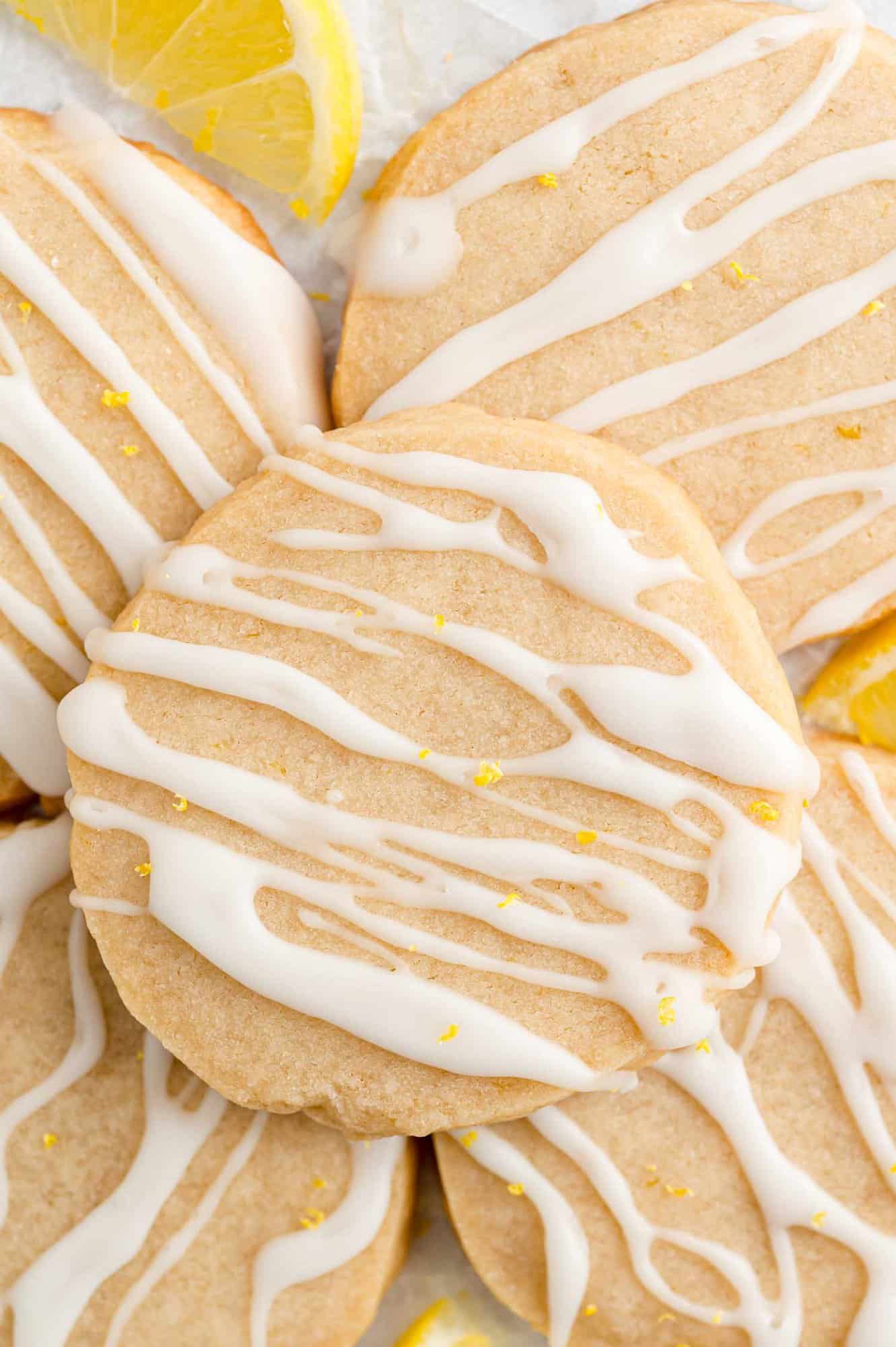 Honey Chrysanthemum Shortbread Cookies