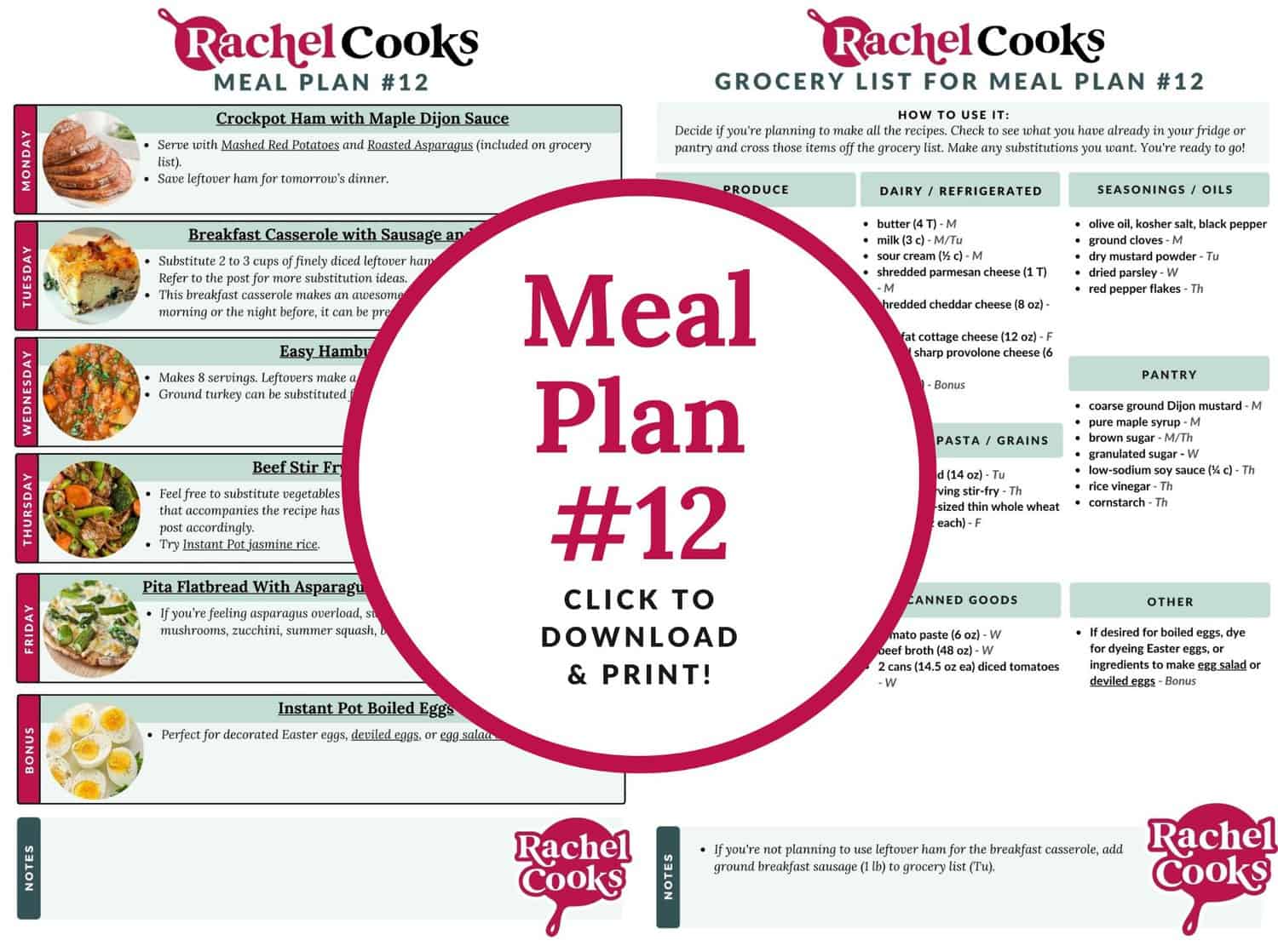 Meal plan preview image.