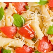 Fresh tomato pasta pinterest image.