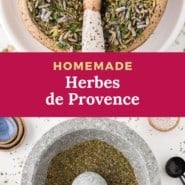 Pinterest image for herbes de Provence.