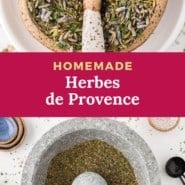 Pinterest image for herbes de Provence.