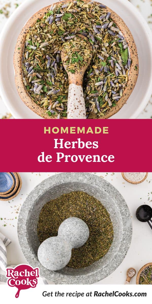 Pinterest image for herbes de Provence.