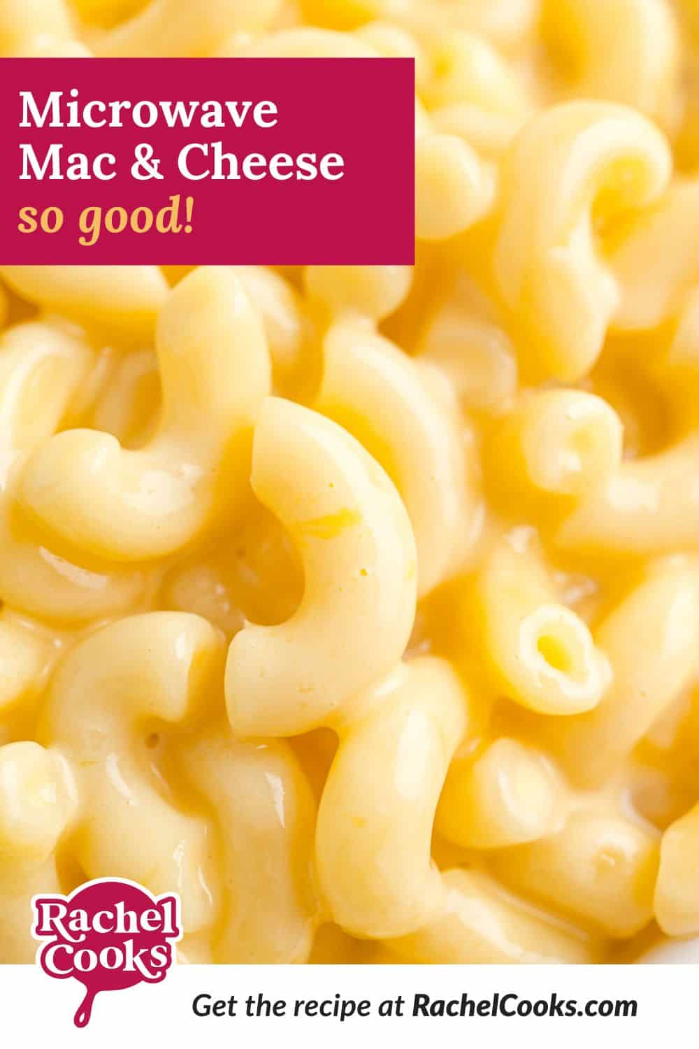 Microwave mac and cheese pinterest image.