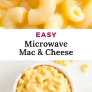 Microwave mac and cheese pinterest image.