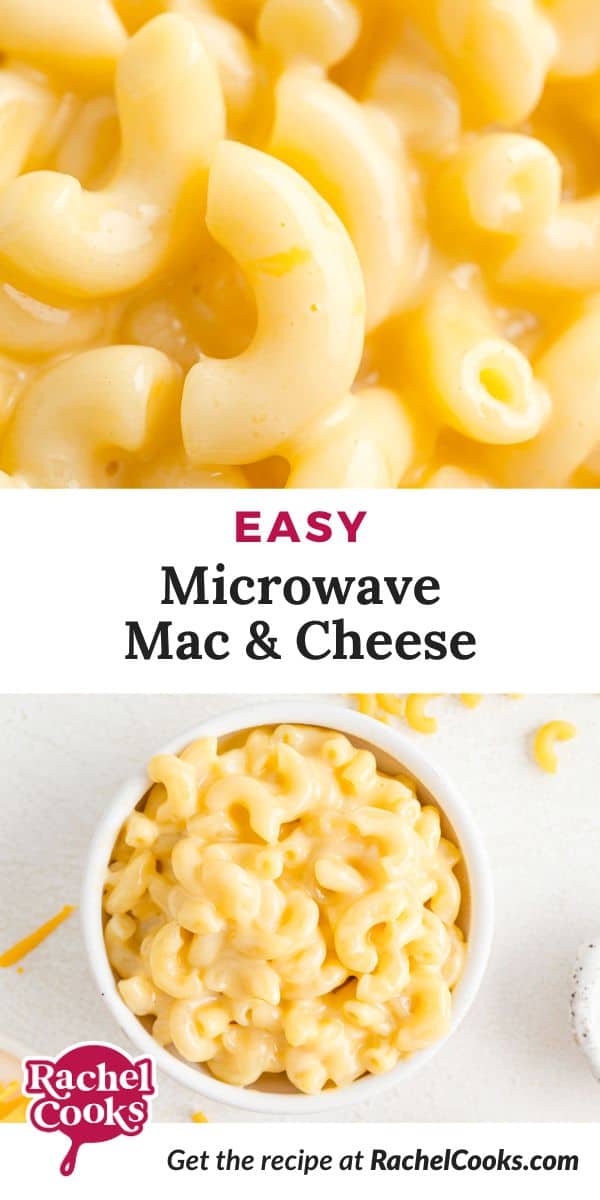 Microwave mac and cheese pinterest image.