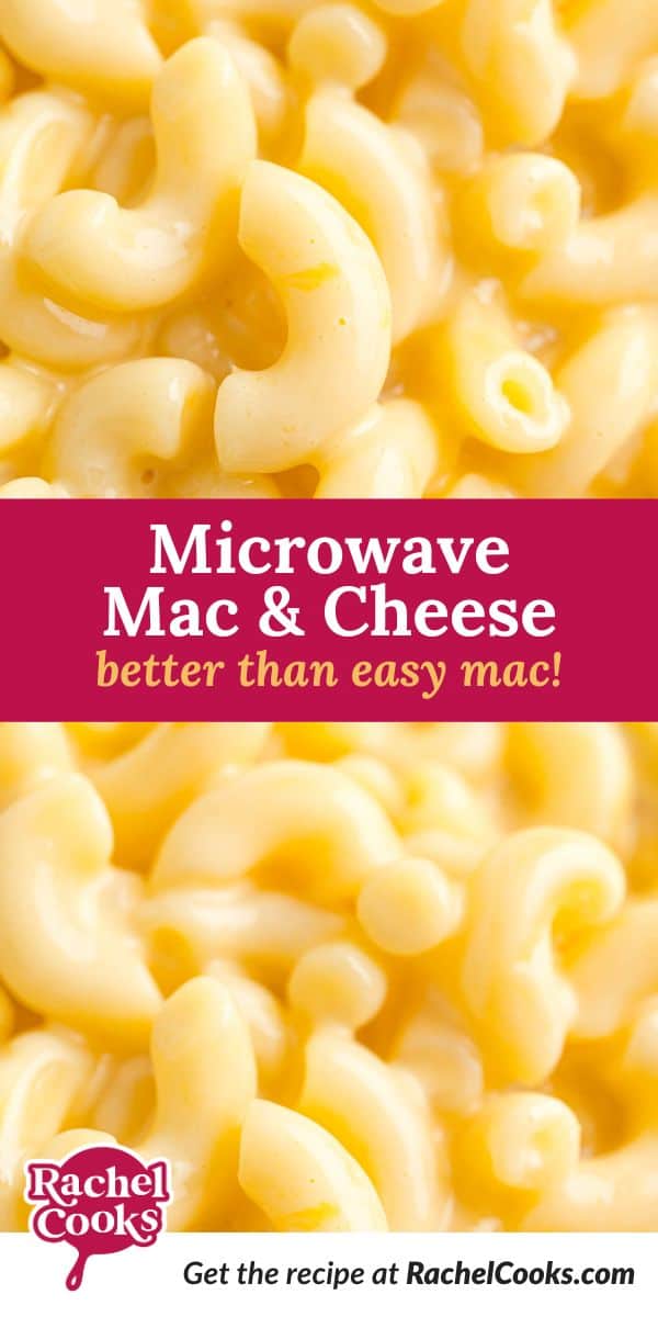Microwave mac and cheese pinterest image.