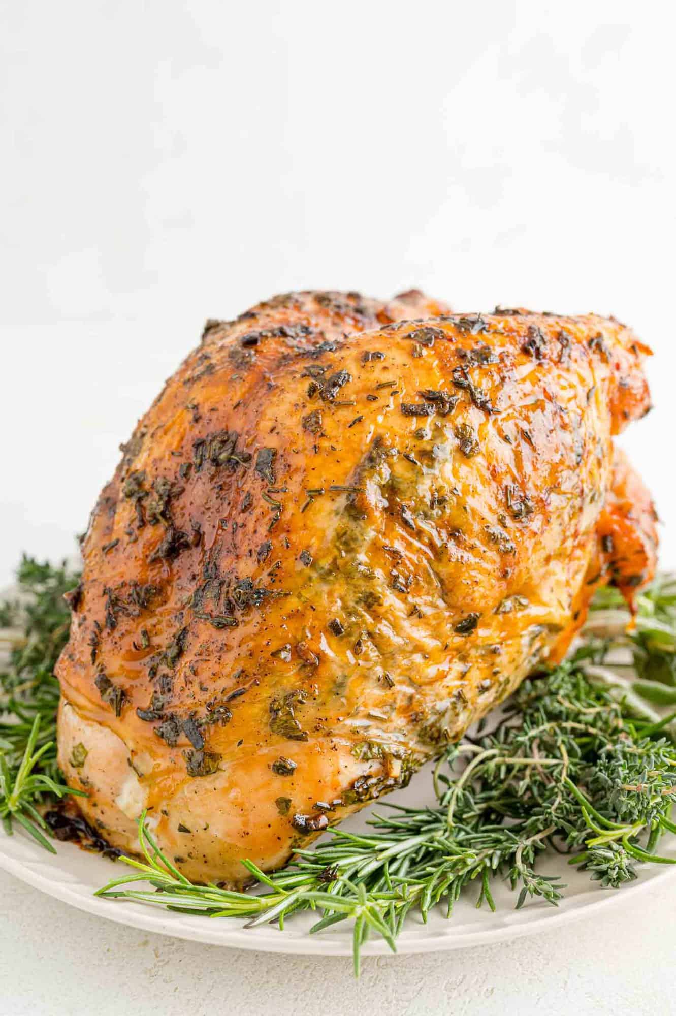 Oven Roasted Turkey Breast with Herbs and Wine - Chew Nibble Nosh