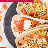 Ground turkey tacos Pinterest image.