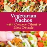 Pinterest image for Vegetarian Nachos.