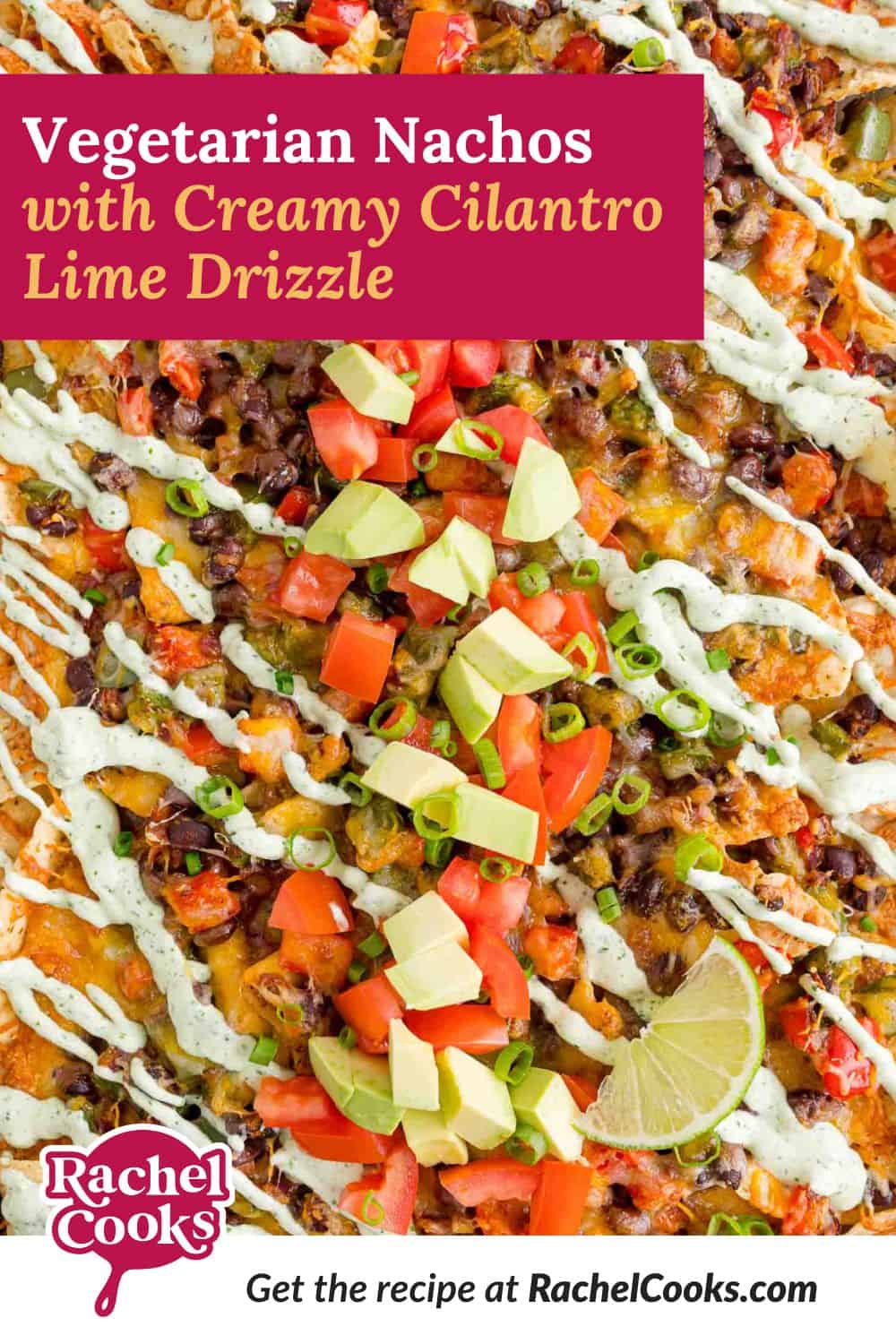 Pinterest image for Vegetarian Nachos.