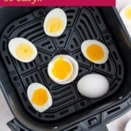 Air fryer boiled eggs pinterest image.