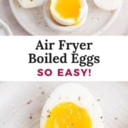 Air fryer boiled eggs pinterest image.