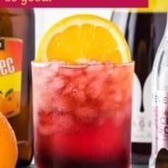 Red wine spritzer Pinterest graphic.