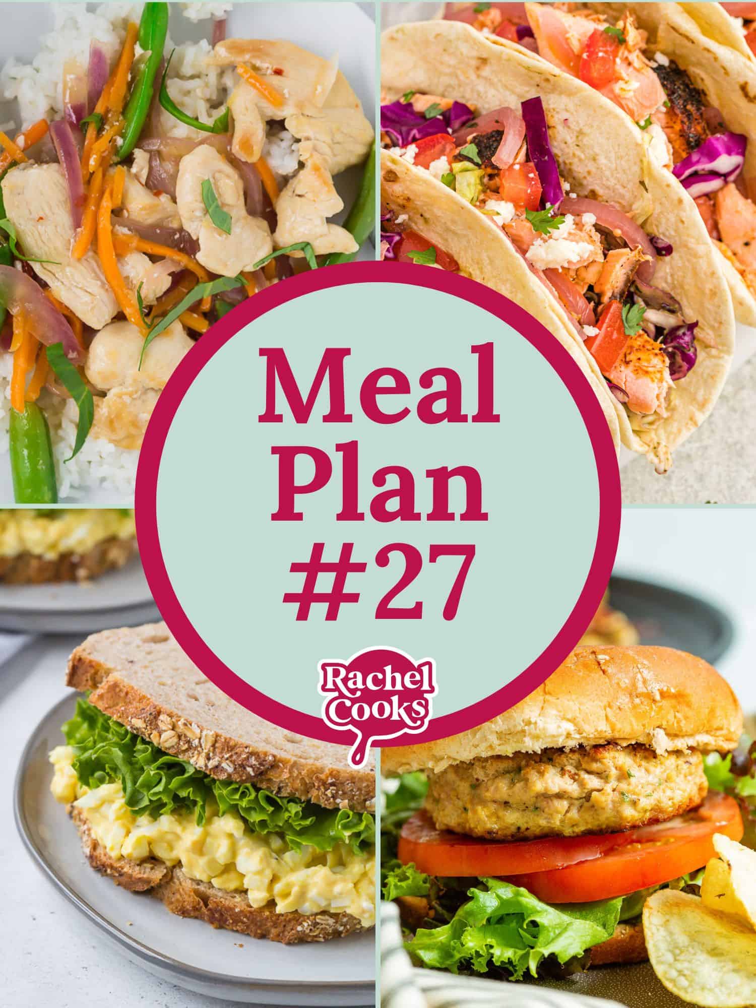 Meal plan 27 graphic with text and overlay.