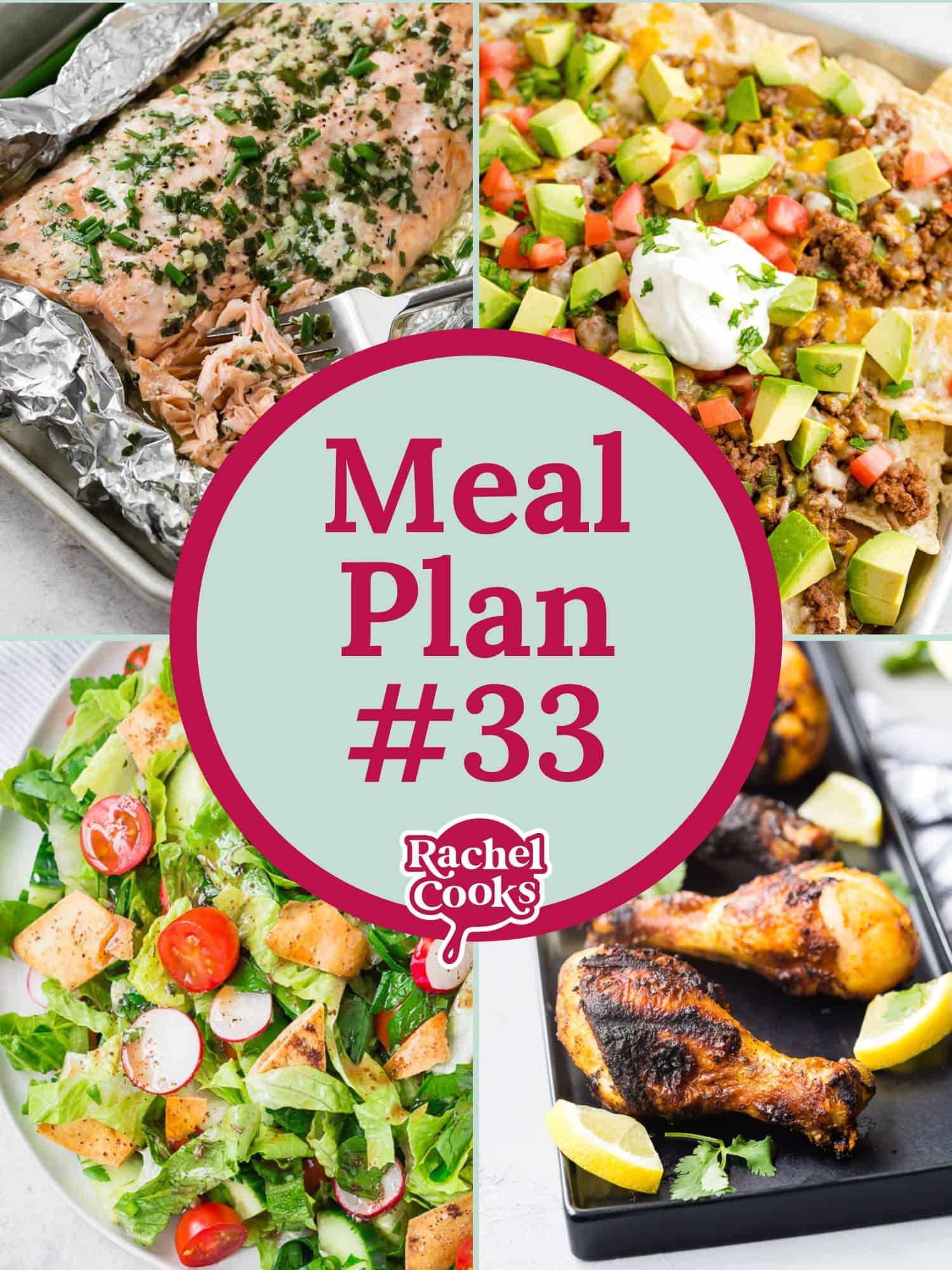 Meal plan 33 preview image with text and photos.