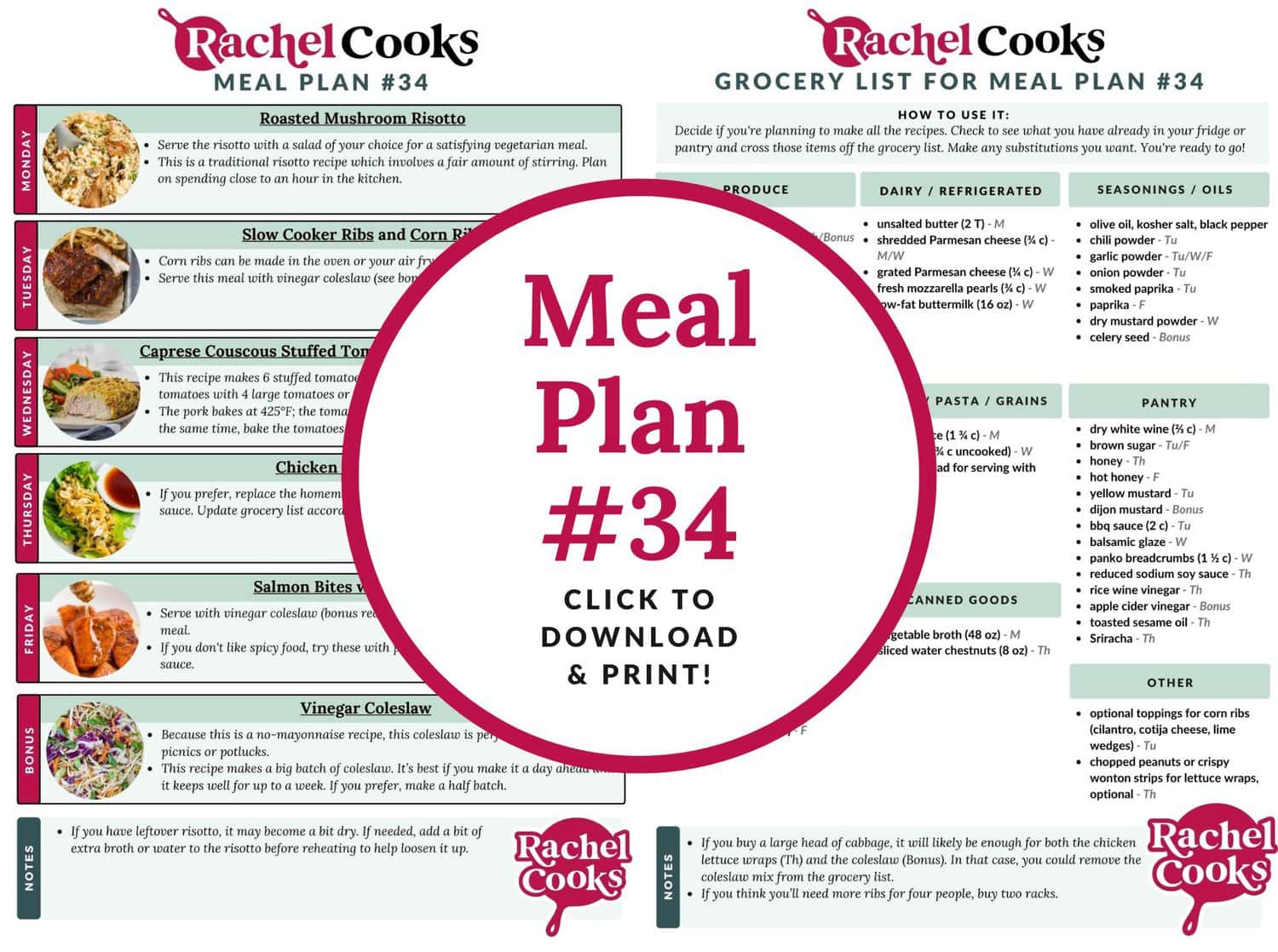 Meal plan 34 preview image.