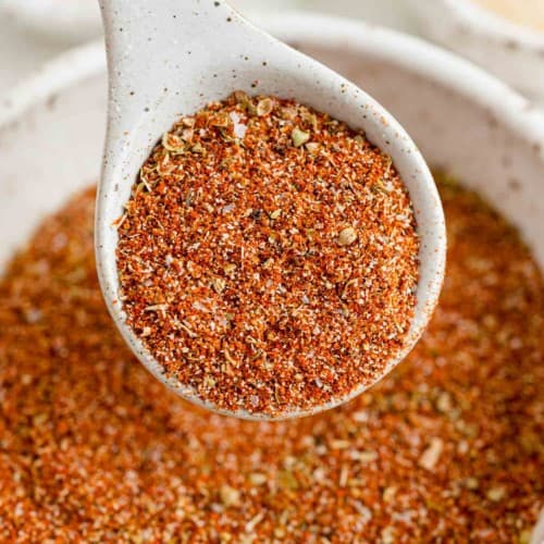 Southwest spice blend on a small measuring spoon.