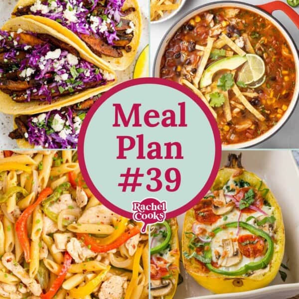 Meal plan 39 graphic with text and photos.