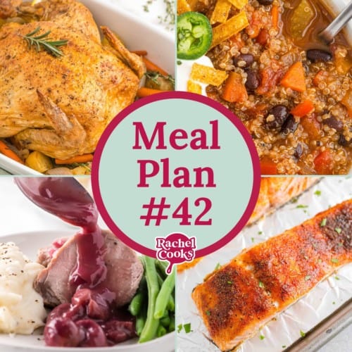 Meal plan 42 preview image with text and photos.