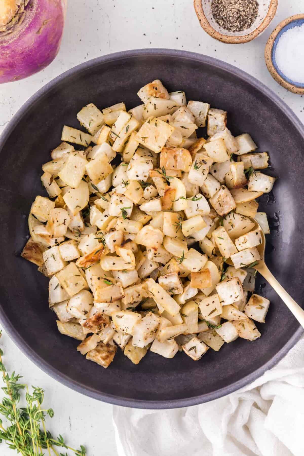 Norwegian Herb Roasted Turnips
