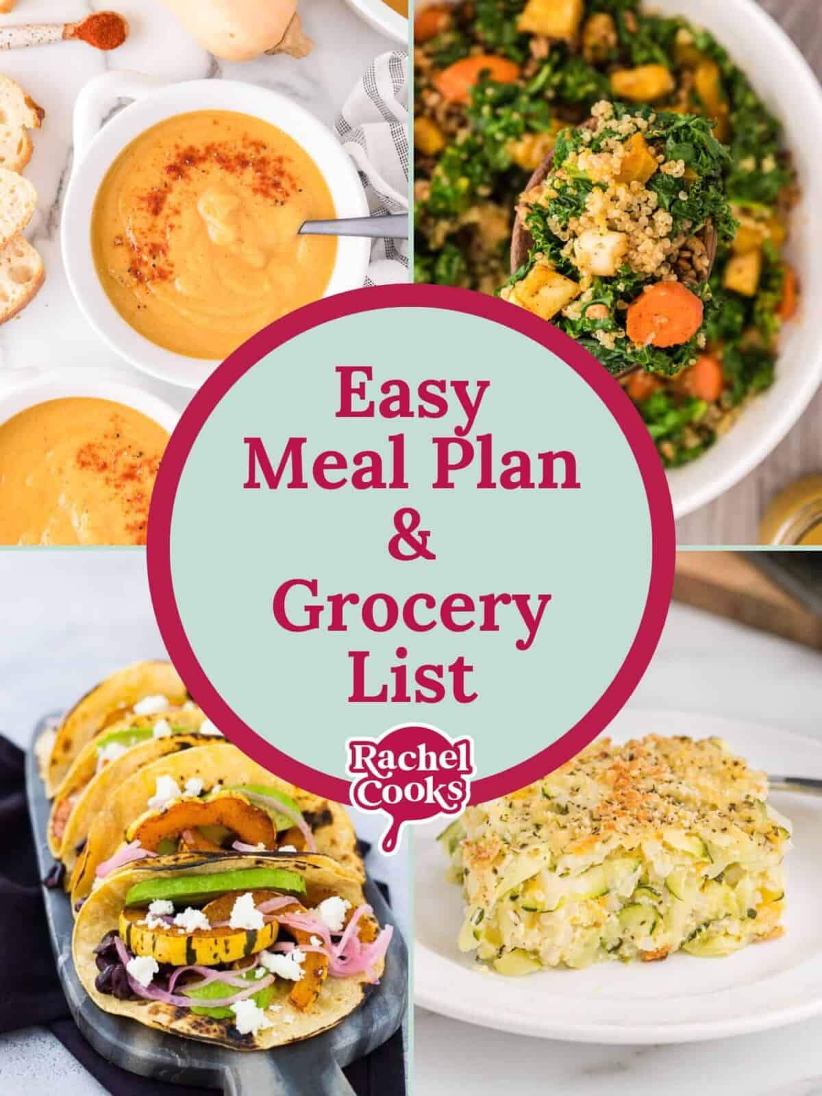Meal plan 46 graphic with text and photos.