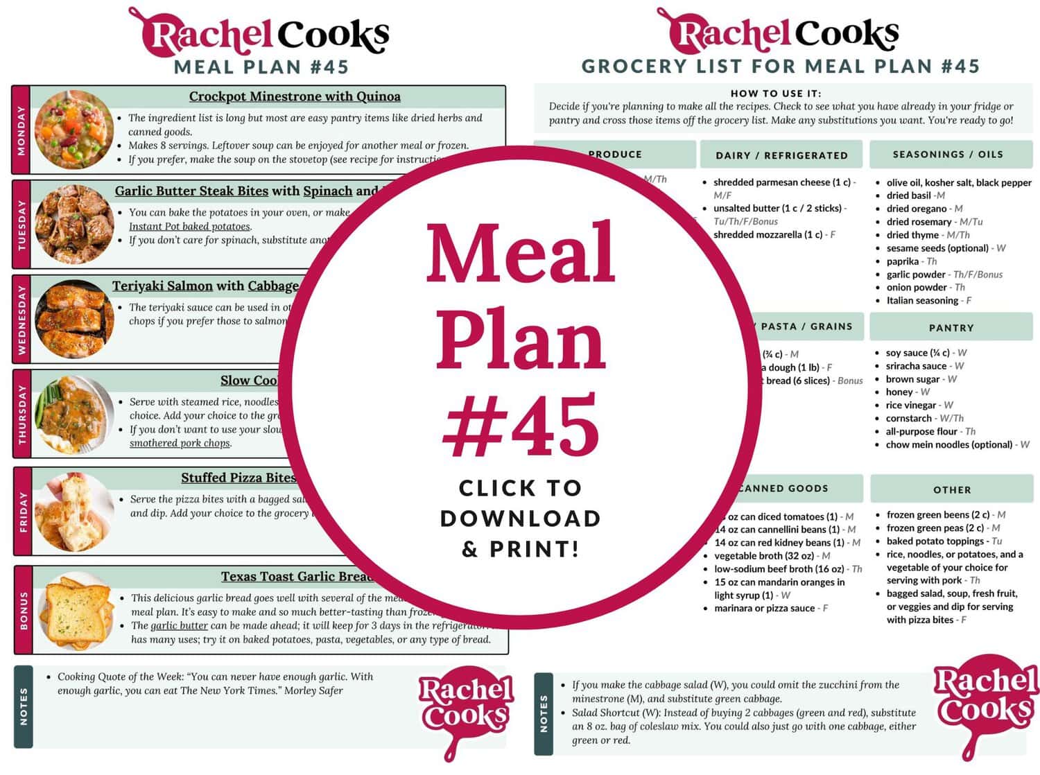 Meal plan 45 preview image.