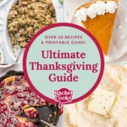 Thanksgiving guide graphic with text and photos.
