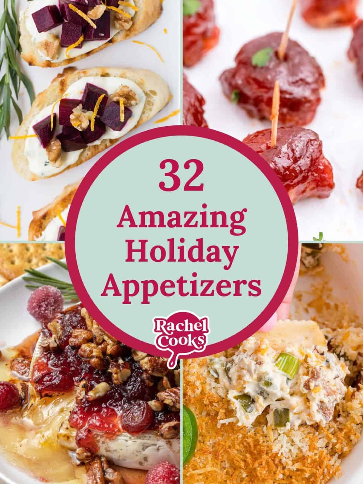 Holiday recipe round up with text and photos.