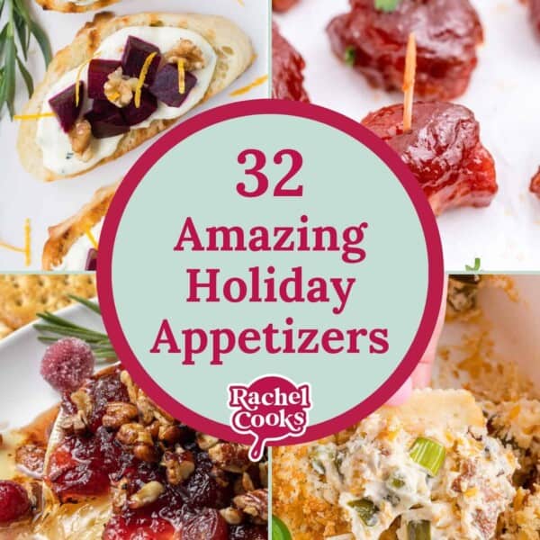 Holiday recipe round up with text and photos.