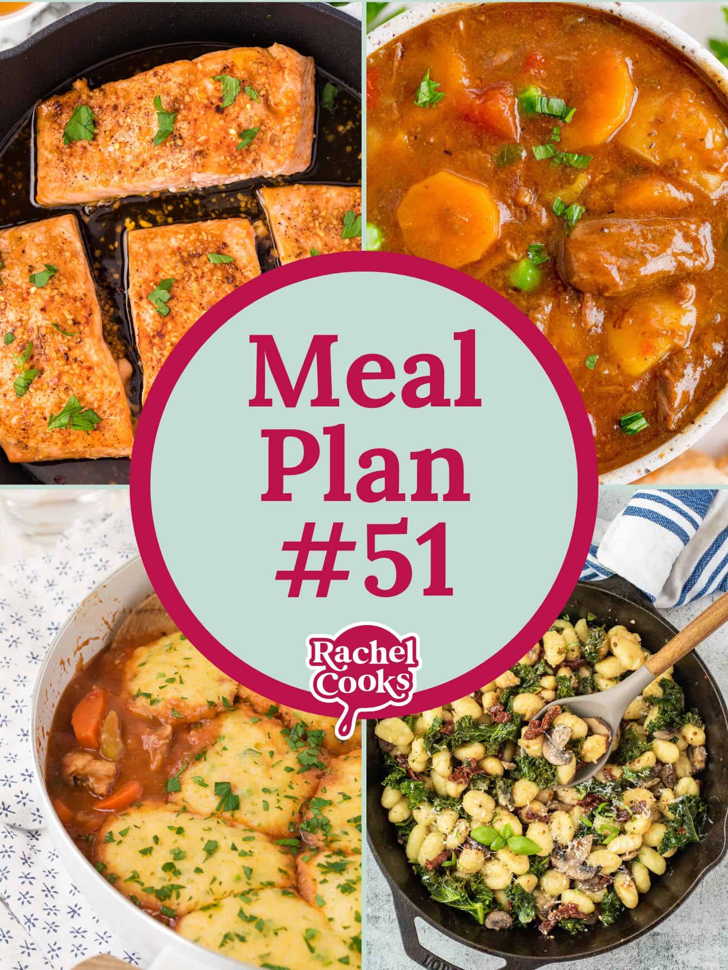 Meal plan 51 preview image with text and photos.