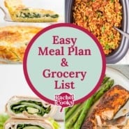 Meal plan 54 graphic with text and photos of recipes included.