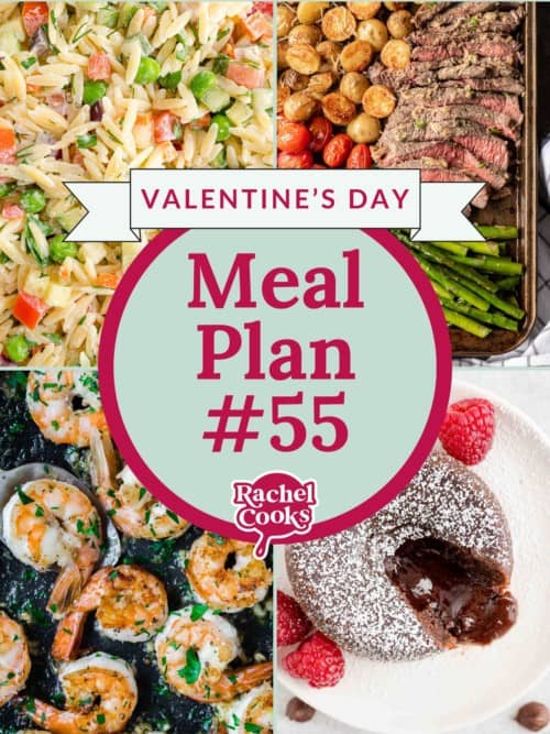 Meal plan 55 graphic, with text overlay reading "Valentine's Day."