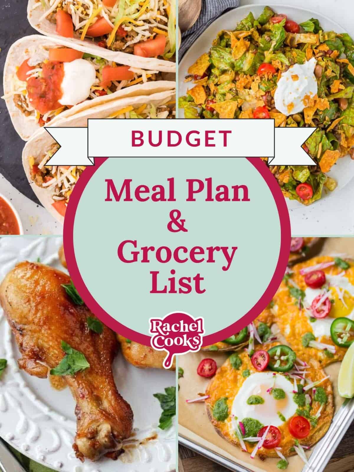 Meal plan 56 preview image with text that reads "budget."