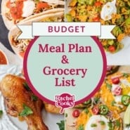 Meal plan 56 preview image with text that reads "budget."