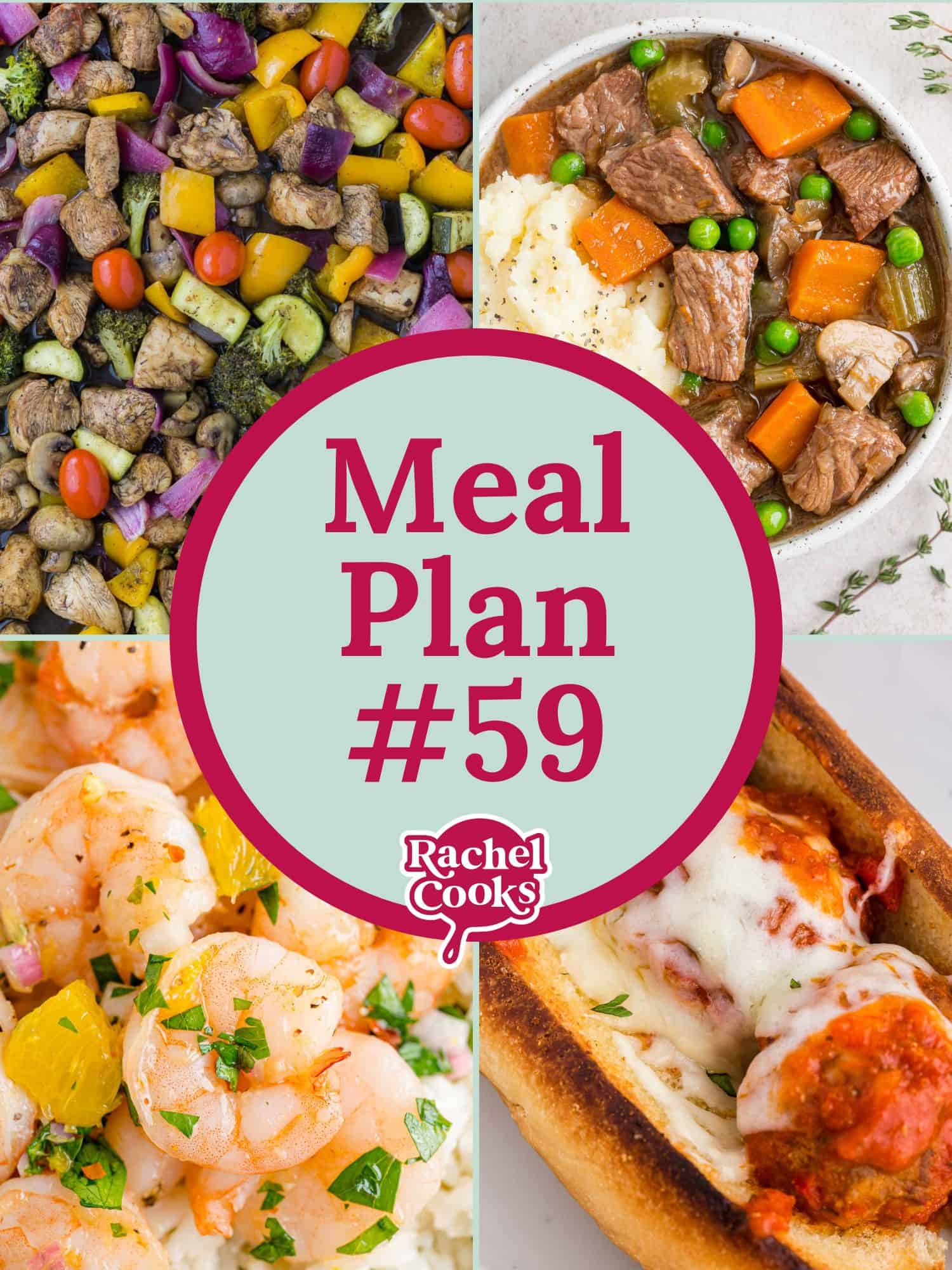 Meal plan 59 graphic with text and photos.