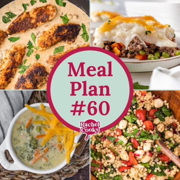 Meal plan 60 preview image with text and photos.