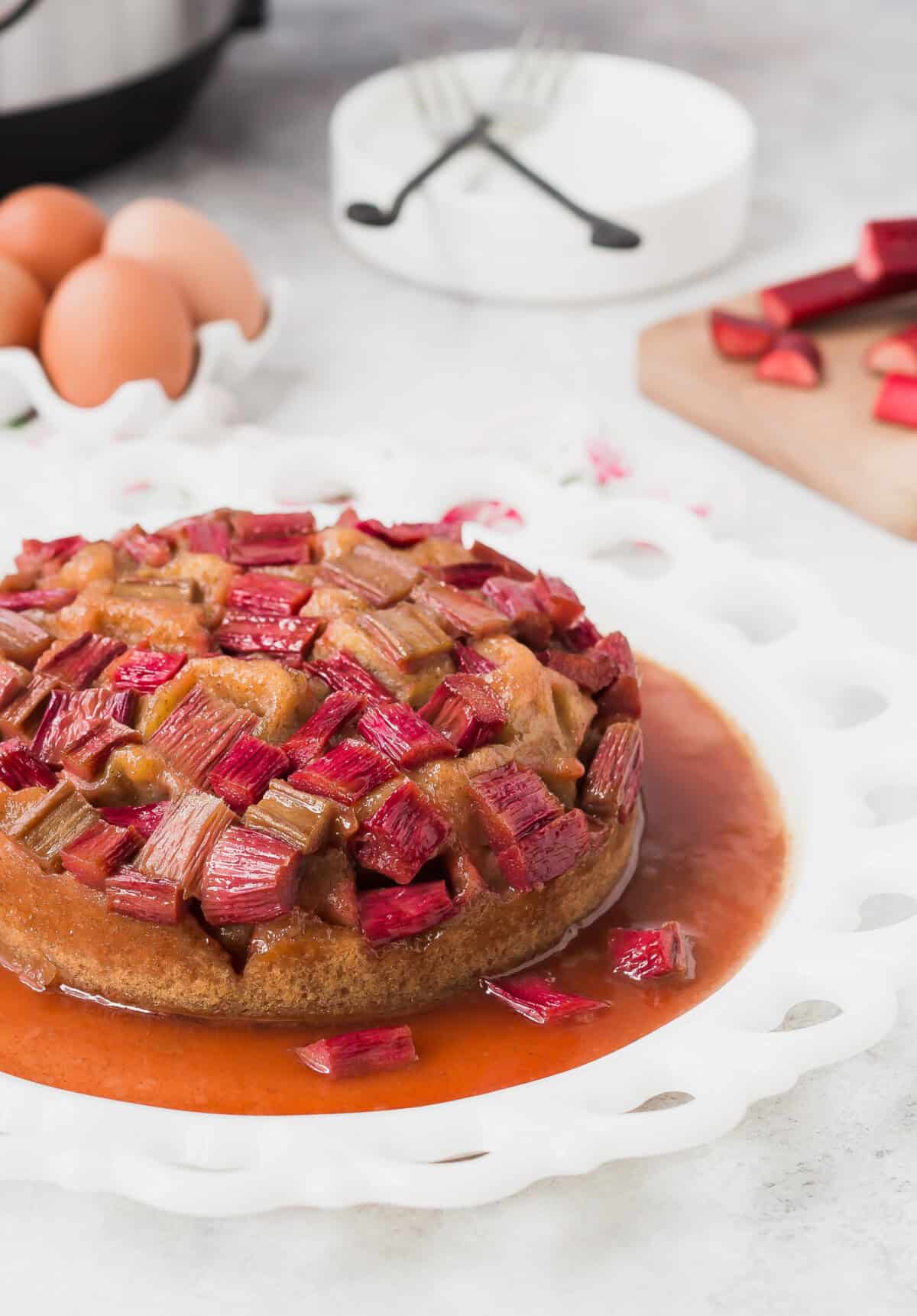 Rhubarb Instant Pot Cake (or apple) Recipe - Rachel Cooks®