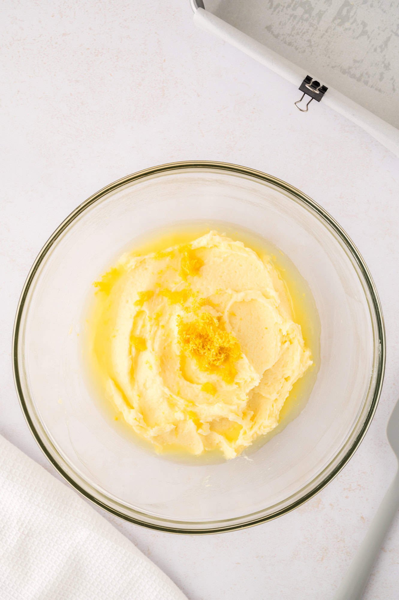 Lemon juice and zest added.